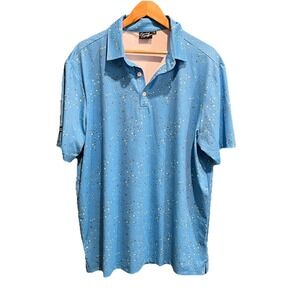 Sunday Swagger Blue Jawbreaker Men's Golf‎ Performance Polo T-Shirt Size XL